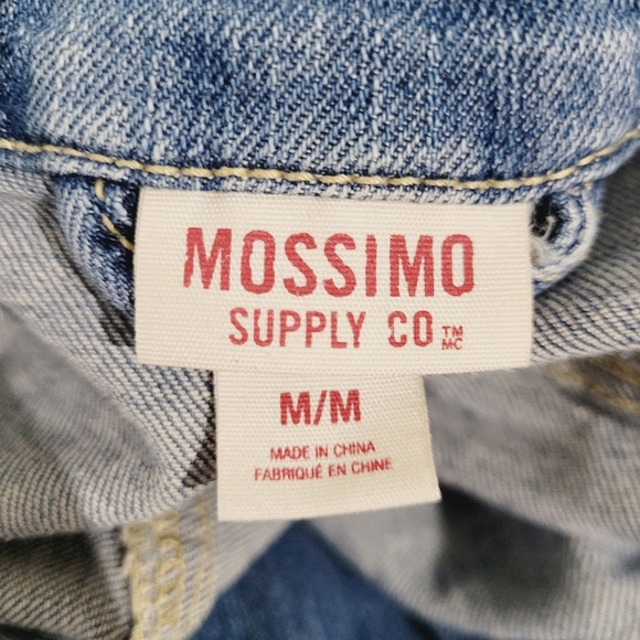 Mossimo Cropped Denim Jacket Stretch Cotton/spandex Woman's Size Medium - Picture 7 of 8